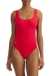 Polo Ralph Lauren Martinique One-piece Swimsuit In Cherry