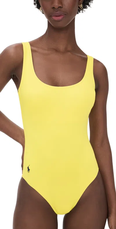 Polo Ralph Lauren Ralph Lauren Scoopback One-piece Swimsuit In Black