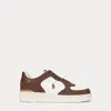 Polo Ralph Lauren Masters Court Nubuck & Leather Trainer In Multi