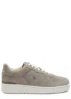 Polo Ralph Lauren Masters Court Panelled Suede Sneakers In Gray