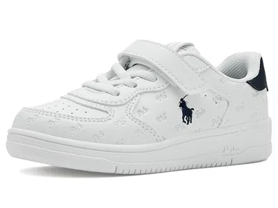 Polo Ralph Lauren Masters Court Ps (little Kid) Boy's Shoes White/navy : 1.5 Little Kid M, Synthetic