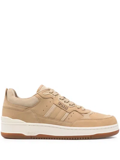 Polo Ralph Lauren Masters Court Lace-up Sneakers In Beige