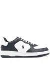 Polo Ralph Lauren Navy Blue Low Top Sneakers In White
