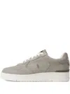 Polo Ralph Lauren Masters Court Panelled Suede Sneakers In Gray