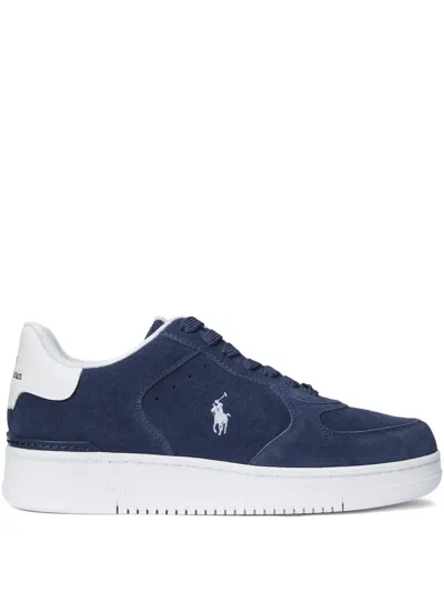 Polo Ralph Lauren Masters Court Suede Sneakers In Blue