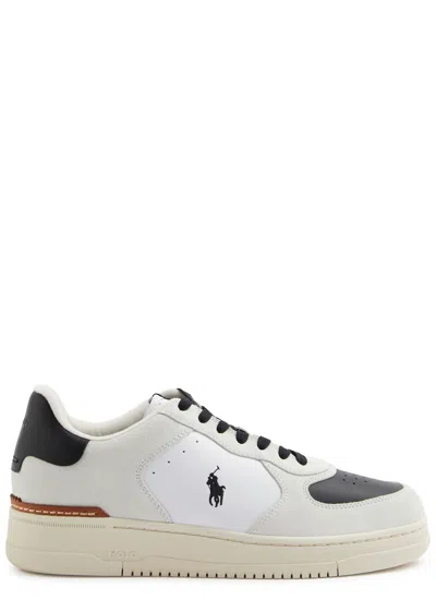 Polo Ralph Lauren Masters Panelled Leather Sneakers In White