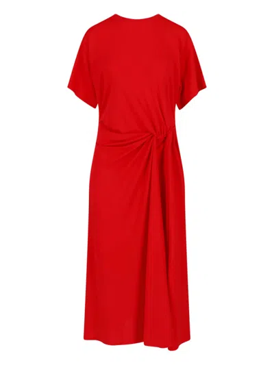 Polo Ralph Lauren Maxi Dress With Twisted Detail In Red
