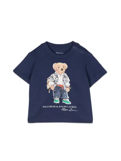 Polo Ralph Lauren Babies' Mc Bear T-shirt In Blue