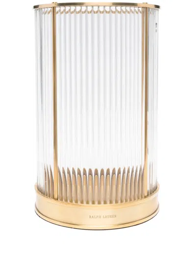 Polo Ralph Lauren Medium Allen Hurricane Candle Holder In Gold