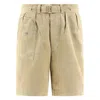 Polo Ralph Lauren Aviator Style Shorts With Pockets And Loops In Beige