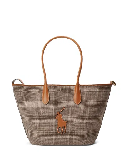 Polo Ralph Lauren Medium Bellport Tote Bag In Brown