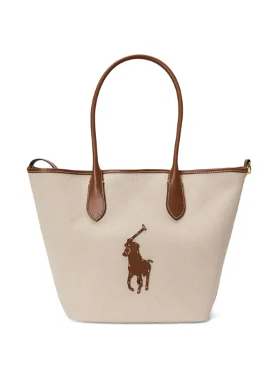 Polo Ralph Lauren Medium Bellport Tote Bag In Neutral