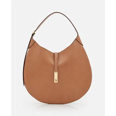 Polo Ralph Lauren Medium Hobo Shoulder Bag In Brown