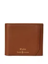 Polo Ralph Lauren Medium Leather Bifold Wallet In Brown