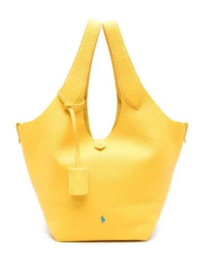 Polo Ralph Lauren Medium Polo Play Tote Bag In Yellow