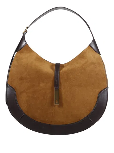 Polo Ralph Lauren Medium Shoulder Bag In Brown