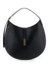 Polo Ralph Lauren Black Shoulder Bag With Logo Detail In Smooth Leather Woman In Black