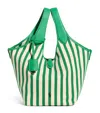 Polo Ralph Lauren Medium Striped Polo Play Tote Bag In Green