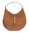 Polo Ralph Lauren Medium Suede Id Shoulder Bag In Brown
