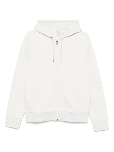 Polo Ralph Lauren Mélange-effect Hoodie In Grey