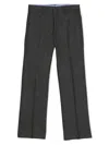 Polo Ralph Lauren Pressed-crease Wool Trousers In Grey