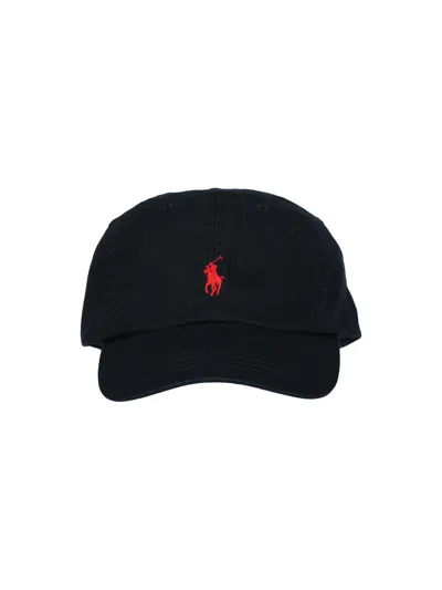 Polo Ralph Lauren Men's 100% Cotton Baseball Cap In Black