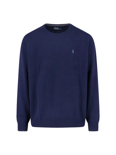 Polo Ralph Lauren Logo Round Neck Sweater In Multi