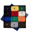 Polo Ralph Lauren Men's 12-pack Rib Crew Socks Gift Box In Multi