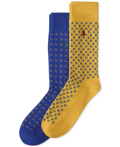 Polo Ralph Lauren Men's 2-pk. Foulard Slack Socks In Yellow