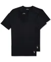 Polo Ralph Lauren Men's 2-pack Perfect Flex V-neck T-shirts In Polo Black