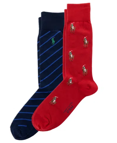 Polo Ralph Lauren Men's 2-pk. Knit-in Pony Slack Socks In Multi