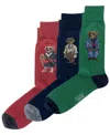 Polo Ralph Lauren Men's 3-pack Assorted Bears Socks Giftbox In Multi