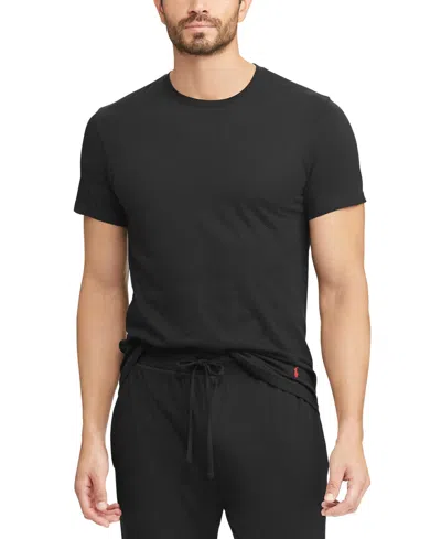 Polo Ralph Lauren Men's 3-pack Big And Tall Crewneck Undershirts In Black Tall