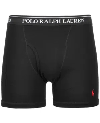 Polo Ralph Lauren 3 Pack Trunks In Black With Logo Waistband