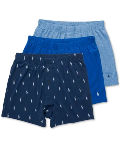 Polo Ralph Lauren Men's 3-pack Classic Stretch Knit Boxers In Elliot Plaid,aspen Plaid,dakota Plaid