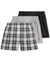 Polo Ralph Lauren Classic Fit Woven Cotton Boxer 3-pack In Bengal Stripe,stockton,polo Black