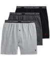 Polo Ralph Lauren Men's 3-pack Cotton Classic Knit Boxers In Andover,madison,black