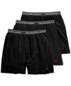 Polo Ralph Lauren Men's 3-pack Cotton Classic Knit Boxers In Polo Black
