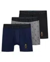 Polo Ralph Lauren Men's 3-pack Elastic Waist Boxer Briefs Holiday Gift Set In Multi