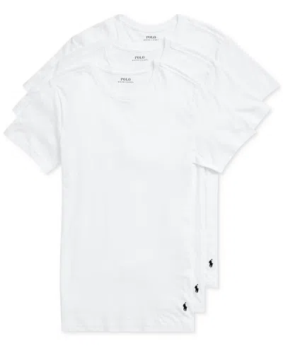 Polo Ralph Lauren Men's 3-pack Slim Fit Crewneck Undershirt In White