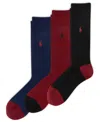 Polo Ralph Lauren Men's 3-pack Soft Touch Rib Dress Socks In Multi