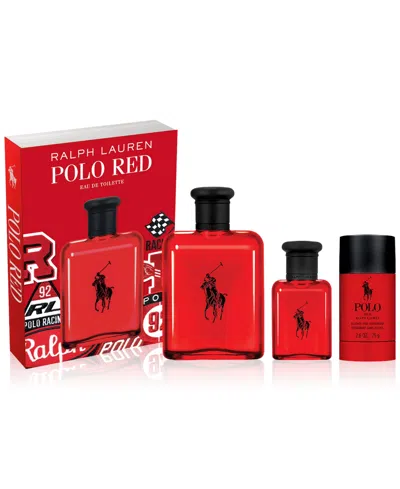 Polo Ralph Lauren Men's 3-pc. Polo Red Eau De Toilette Gift Set In No Color