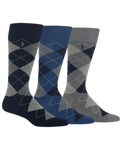 Polo Ralph Lauren Men's 3-pk. Argyle Dress Socks In Multi