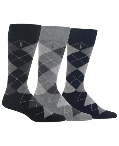 Polo Ralph Lauren Men's 3-pk. Argyle Dress Socks In Multi