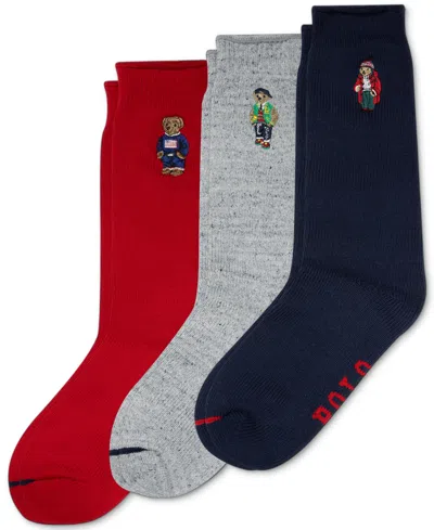 Polo Ralph Lauren Men's 3-pk. Assorted Polo Bears Crew Socks Gift Box
