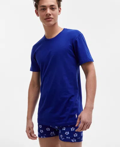Polo Ralph Lauren Men's 3-pack Classic Cotton Crewneck Undershirts In Blue,red Assorted