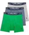 Polo Ralph Lauren Classic Fit Cotton Boxer Briefs - Pack Of 3 In Summer Emerald Cruise Navy Pp