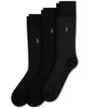 Polo Ralph Lauren Patterned Trouser Sock 3-pack In Black