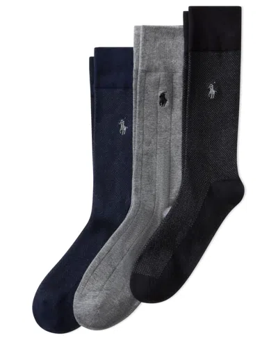 Polo Ralph Lauren Men's 3-pk. Classic Gents Patterned Dress Socks In Multi