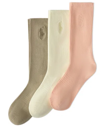 POLO RALPH LAUREN MEN'S 3-PK. MINERAL WASH CREW SOCKS